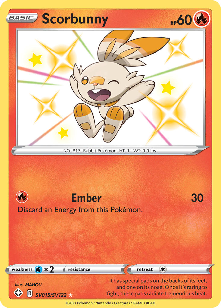 Scorbunny (SV015/SV122) [Sword & Shield: Shining Fates] | Exor Games Bridgewater