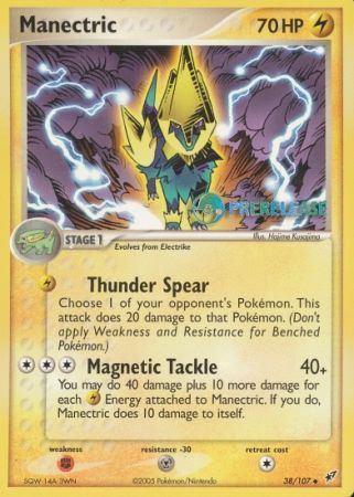 Manectric EX (38/107) (Deoxys Prerelease Promo) [Nintendo: Black Star Promos] | Exor Games Bridgewater