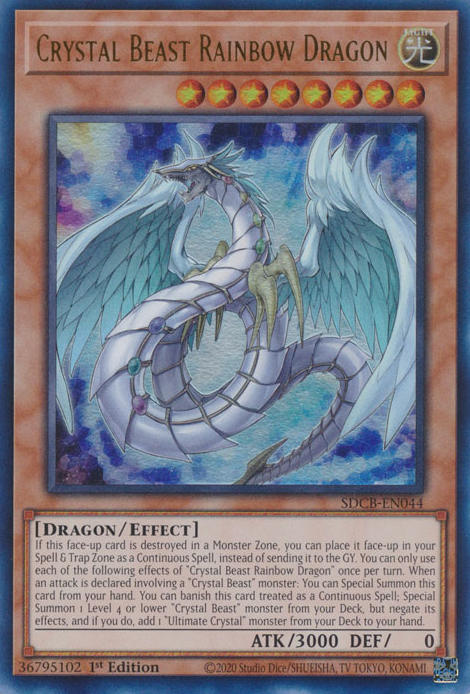 Crystal Beast Rainbow Dragon [SDCB-EN044] Ultra Rare | Exor Games Bridgewater