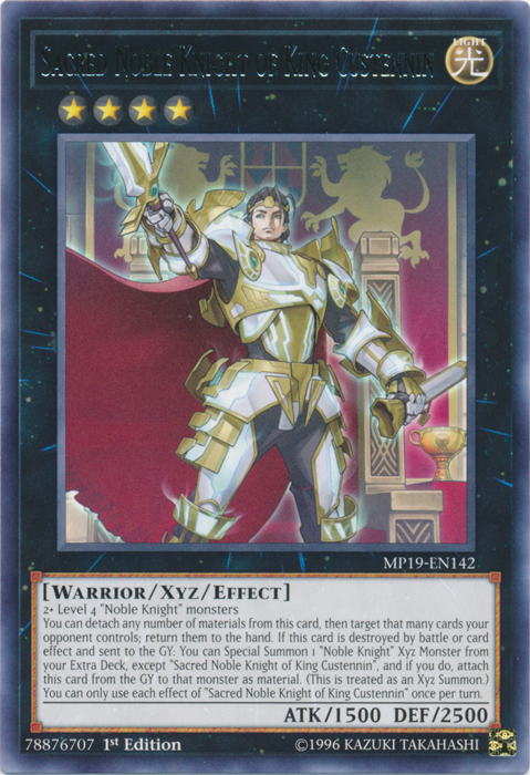 Sacred Noble Knight of King Custennin [MP19-EN142] Rare | Exor Games Bridgewater