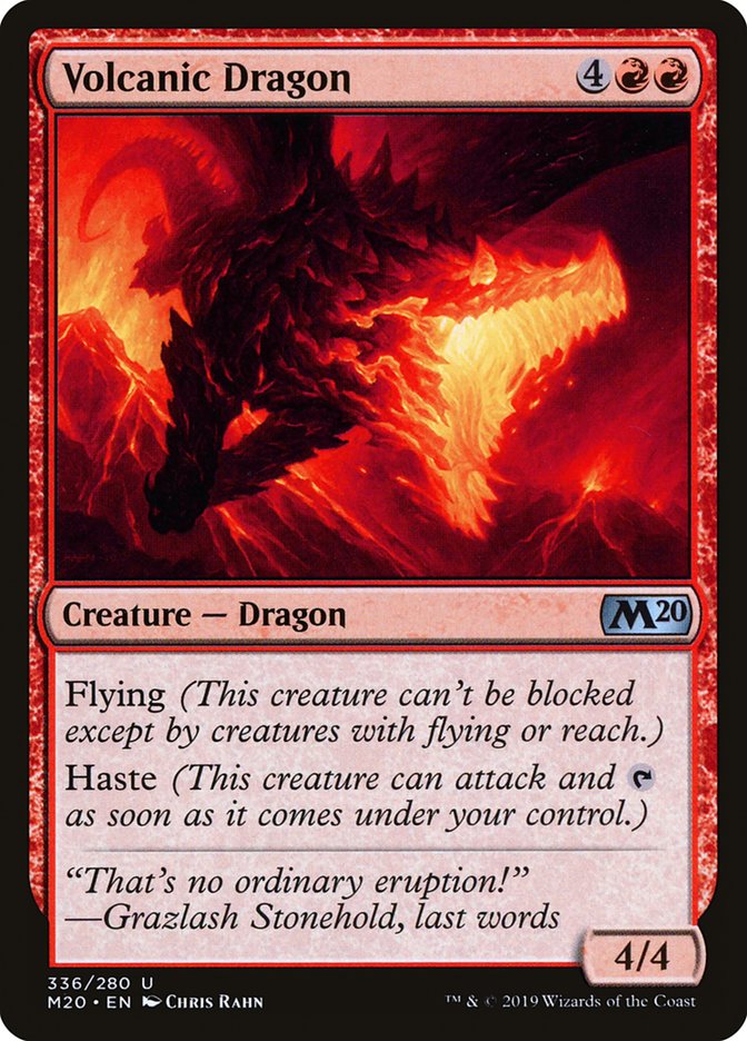 Volcanic Dragon [Core Set 2020] | Exor Games Bridgewater