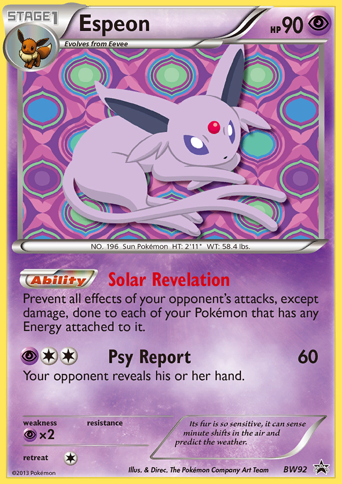 Espeon (BW92) [Black & White: Black Star Promos] | Exor Games Bridgewater