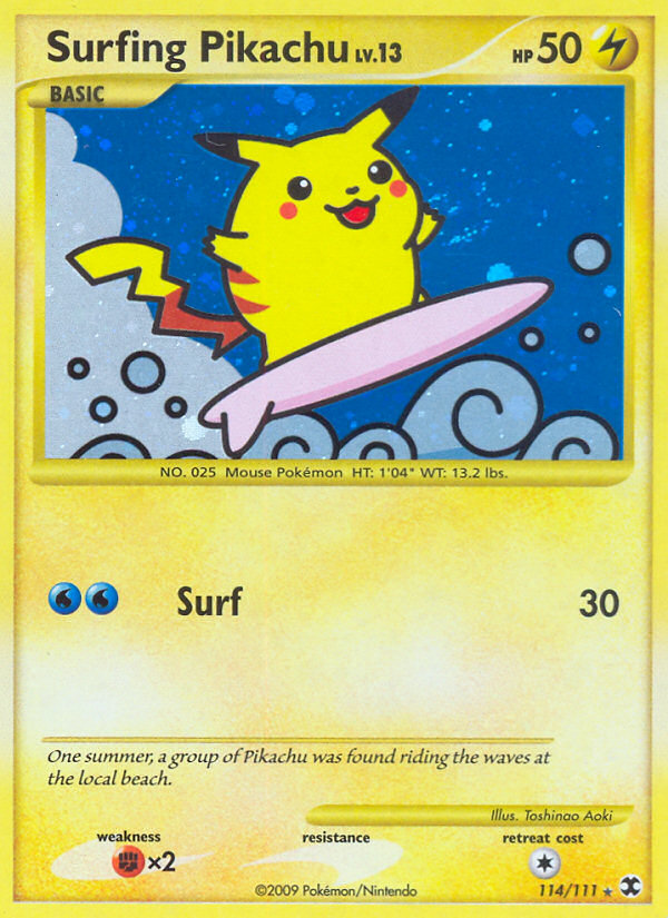 Surfing Pikachu (114/111) [Platinum: Rising Rivals] | Exor Games Bridgewater