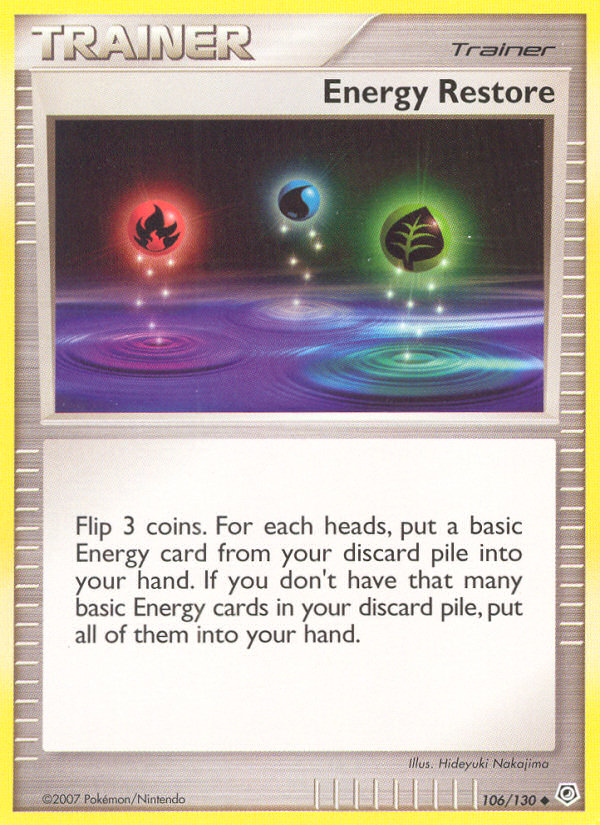 Energy Restore (106/130) [Diamond & Pearl: Base Set] | Exor Games Bridgewater