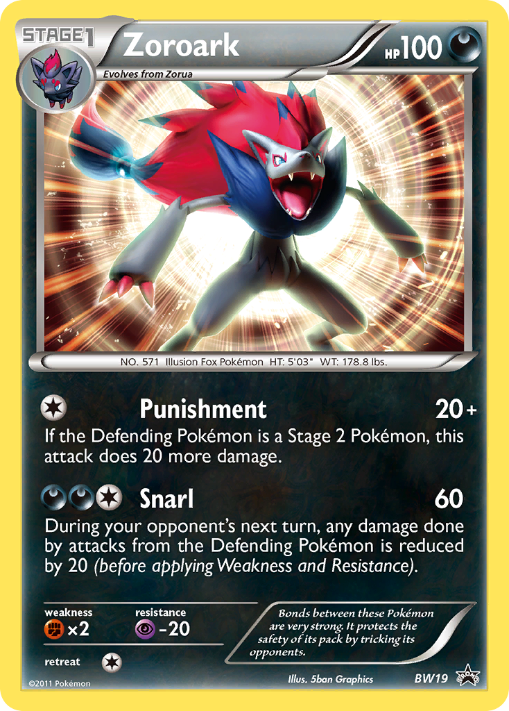 Zoroark (BW19) [Black & White: Black Star Promos] | Exor Games Bridgewater