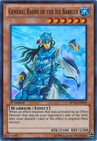 General Raiho of the Ice Barrier [BPW2-EN039] Super Rare | Exor Games Bridgewater