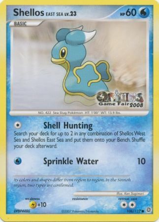 Shellos East Sea (106/132) (Origins Game Fair 2008) [Nintendo: Black Star Promos] | Exor Games Bridgewater