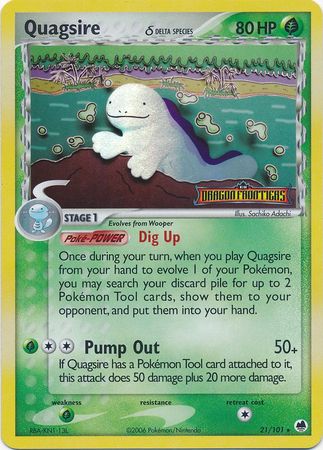 Quagsire (21/101) (Delta Species) (Stamped) [EX: Dragon Frontiers] | Exor Games Bridgewater