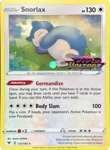 Snorlax (131/185) [Sword & Shield: Black Star Promos] | Exor Games Bridgewater