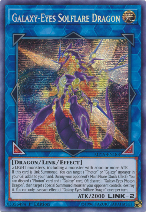 Galaxy-Eyes Solflare Dragon [MP19-EN188] Prismatic Secret Rare | Exor Games Bridgewater