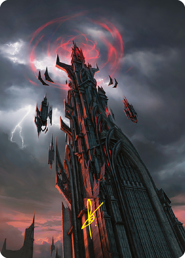 Barad-dur Art Card (Gold-Stamped Signature) [The Lord of the Rings: Tales of Middle-earth Art Series] | Exor Games Bridgewater