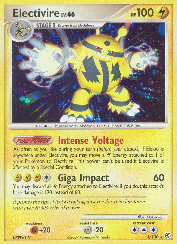 Electivire (3/130) [Diamond & Pearl: Base Set] | Exor Games Bridgewater