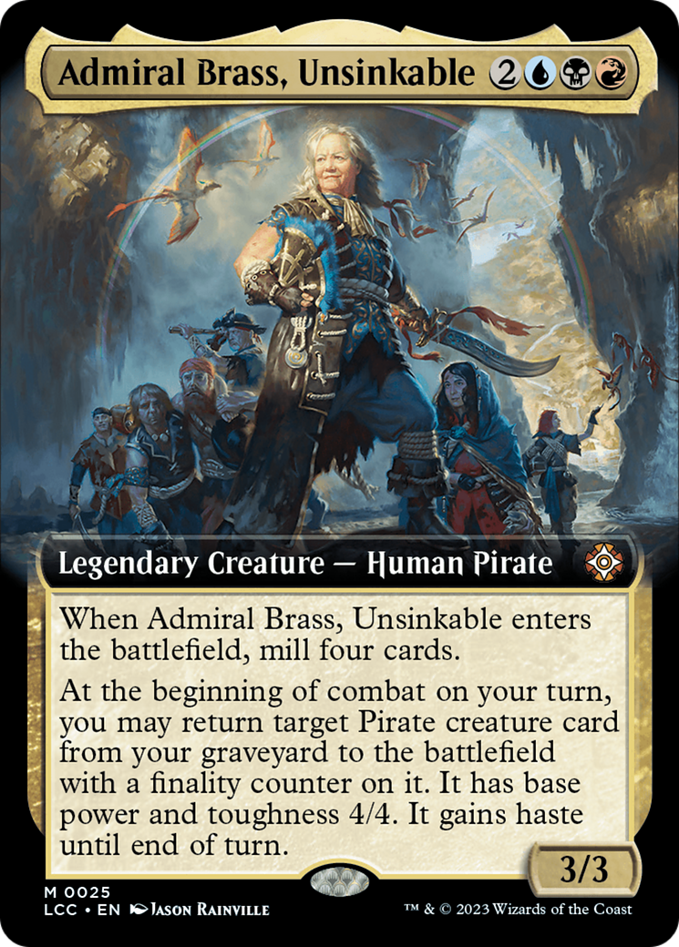 Admiral Brass, Unsinkable (Extended Art) [The Lost Caverns of Ixalan Commander] | Exor Games Bridgewater