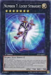 Number 7: Lucky Straight [SP14-EN027] Starfoil Rare | Exor Games Bridgewater