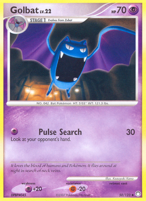 Golbat (50/123) [Diamond & Pearl: Mysterious Treasures] | Exor Games Bridgewater