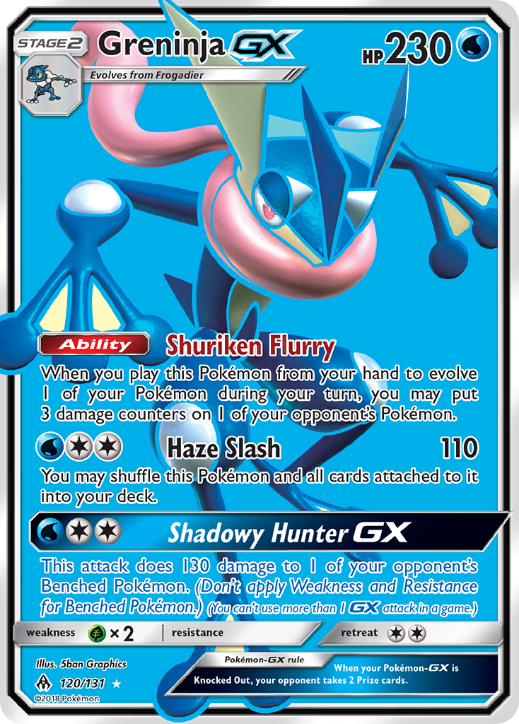 Greninja GX (120/131) [Sun & Moon: Forbidden Light] | Exor Games Bridgewater