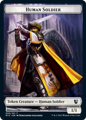 Eldrazi Spawn // Human Soldier Double-sided Token [Innistrad: Midnight Hunt Commander] | Exor Games Bridgewater