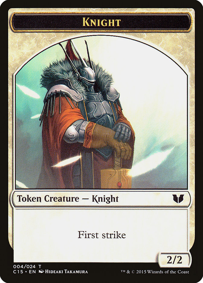 Knight Token (004/024) [Commander 2015 Tokens] | Exor Games Bridgewater