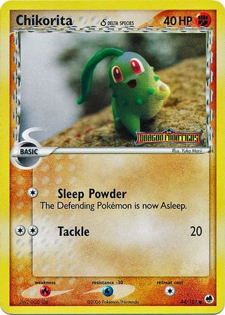 Chikorita (44/101) (Delta Species) (Stamped) [EX: Dragon Frontiers] | Exor Games Bridgewater