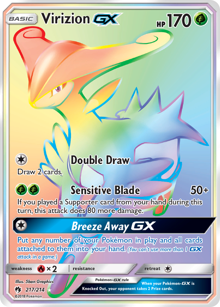 Virizion GX (217/214) [Sun & Moon: Lost Thunder] | Exor Games Bridgewater