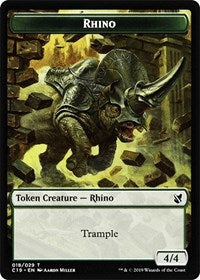 Rhino // Egg Double-sided Token [Commander 2019 Tokens] | Exor Games Bridgewater