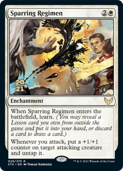 Sparring Regimen [Strixhaven: School of Mages Prerelease Promos] | Exor Games Bridgewater