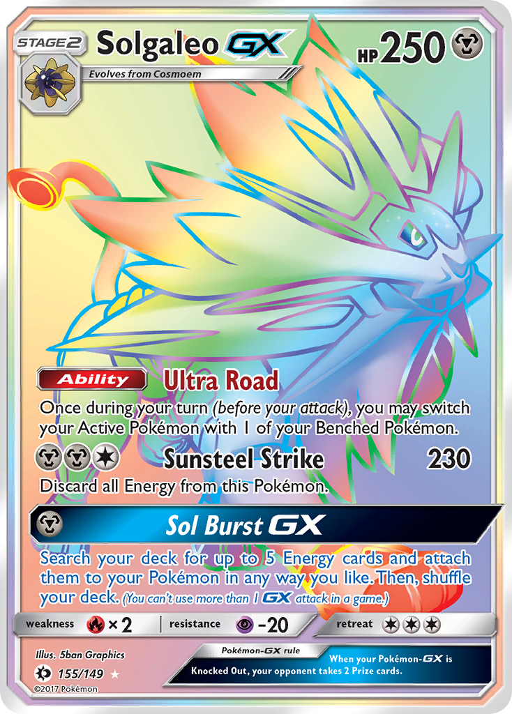 Solgaleo GX (155/149) [Sun & Moon: Base Set] | Exor Games Bridgewater