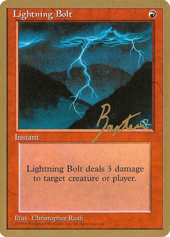 Lightning Bolt (George Baxter) [Pro Tour Collector Set] | Exor Games Bridgewater