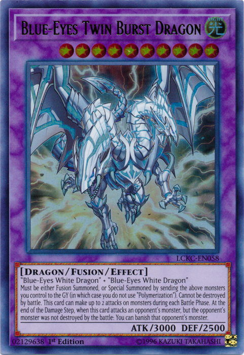 Blue-Eyes Twin Burst Dragon [LCKC-EN058] Ultra Rare | Exor Games Bridgewater