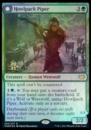 Howlpack Piper // Wildsong Howler [Innistrad: Crimson Vow Prerelease Promos] | Exor Games Bridgewater