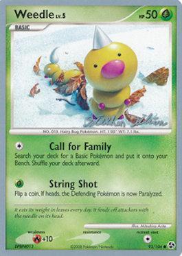 Weedle LV.5 (93/106) (Luxdrill - Stephen Silvestro) [World Championships 2009] | Exor Games Bridgewater