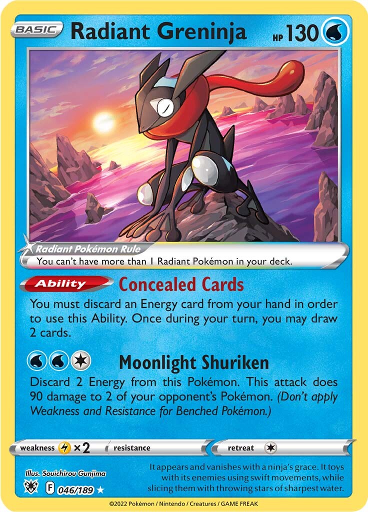 Radiant Greninja (046/189) [Sword & Shield: Astral Radiance] | Exor Games Bridgewater