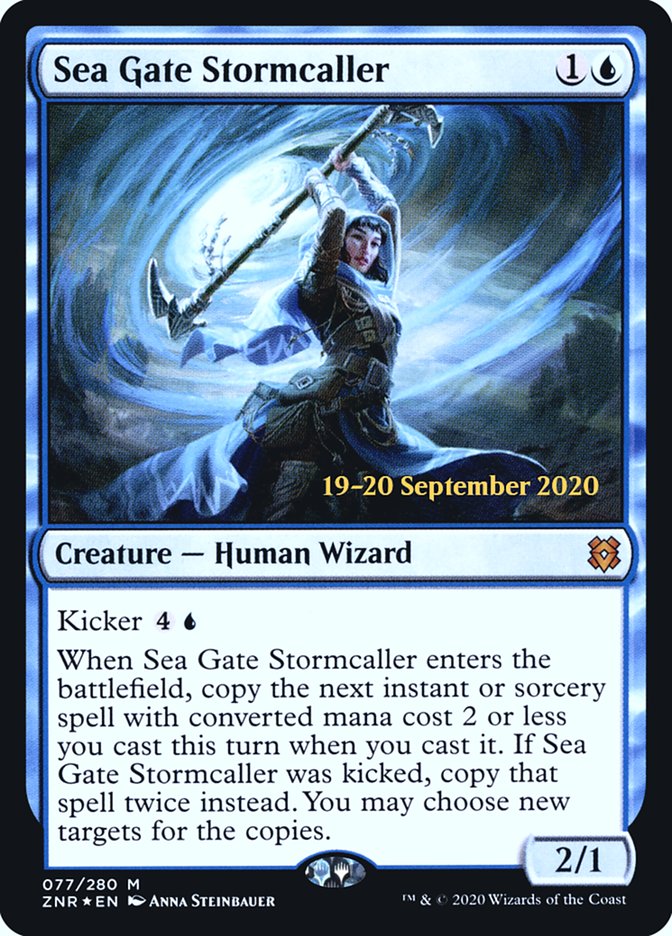 Sea Gate Stormcaller  [Zendikar Rising Prerelease Promos] | Exor Games Bridgewater