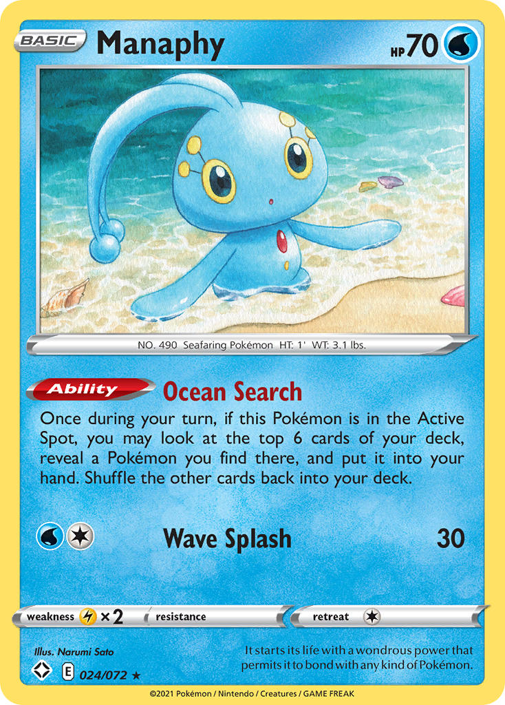 Manaphy (024/072) [Sword & Shield: Shining Fates] | Exor Games Bridgewater