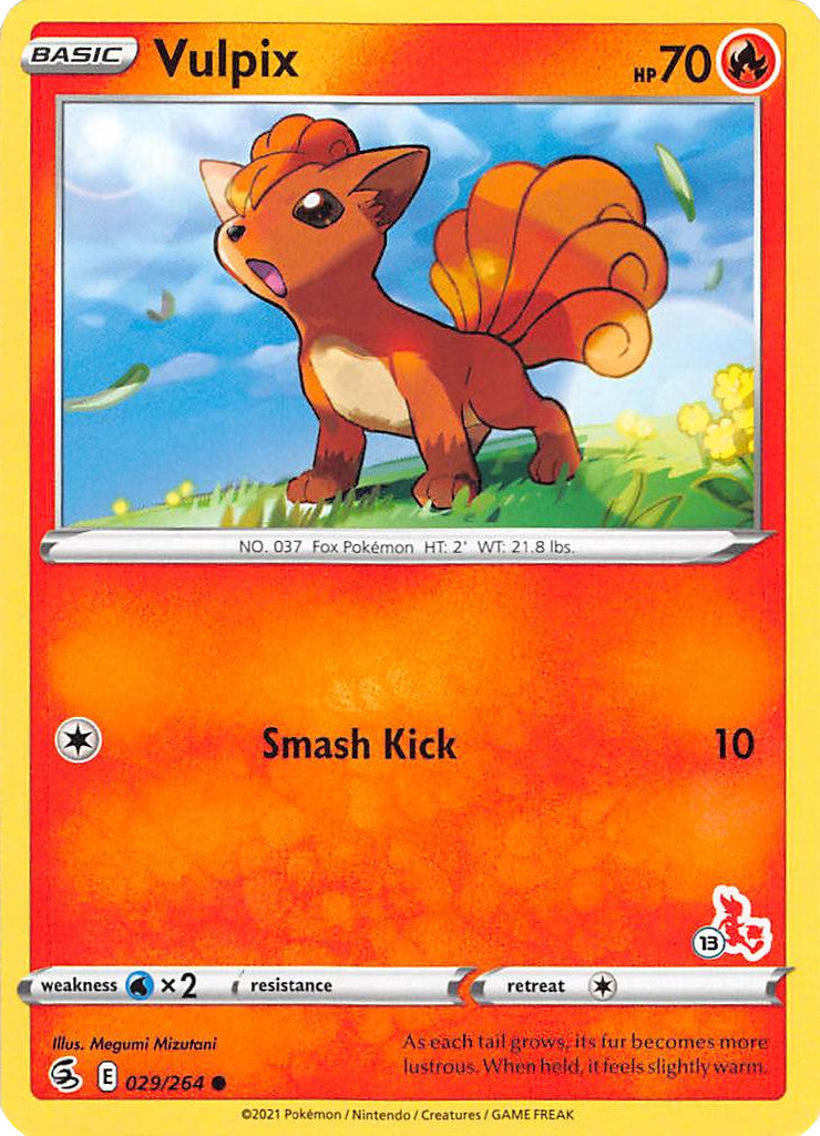 Vulpix (029/264) (Cinderace Stamp #13) [Battle Academy 2022] | Exor Games Bridgewater