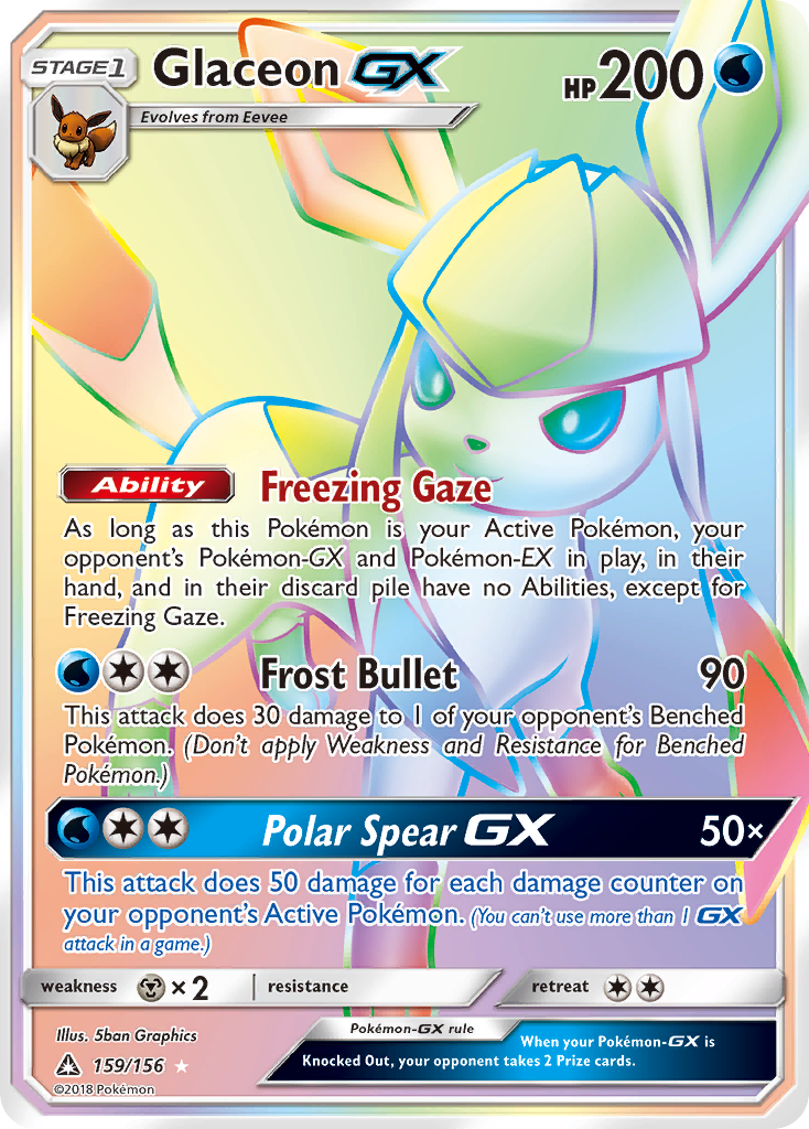 Glaceon GX (159/156) [Sun & Moon: Ultra Prism] | Exor Games Bridgewater