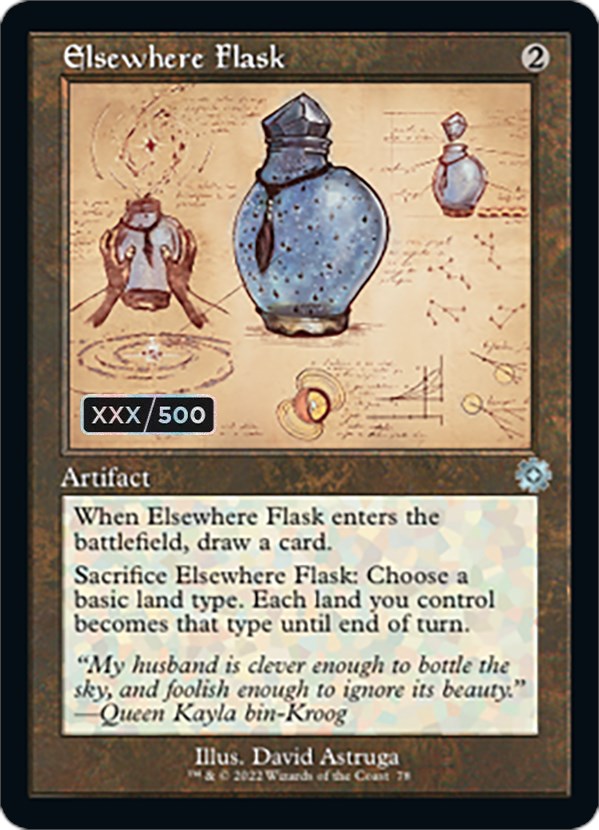 Elsewhere Flask (Retro Schematic) (Serial Numbered) [The Brothers' War Retro Artifacts] | Exor Games Bridgewater