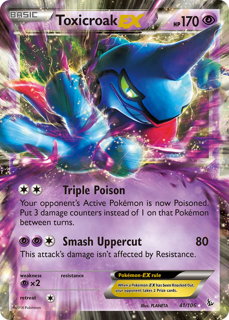 Toxicroak EX (41/106) [XY: Flashfire] | Exor Games Bridgewater