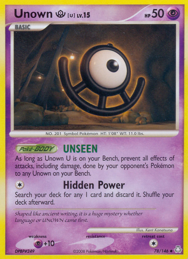 Unown U (78/146) [Diamond & Pearl: Legends Awakened] | Exor Games Bridgewater