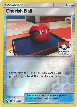 Cherish Ball (191a/236) (League Promo Staff) [Sun & Moon: Unified Minds] | Exor Games Bridgewater