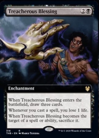 Treacherous Blessing (Extended Art) [Theros Beyond Death] | Exor Games Bridgewater