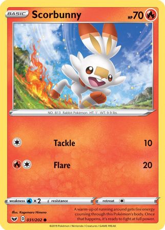 Scorbunny (031/202) (Premium Collection) [Sword & Shield: Base Set] | Exor Games Bridgewater