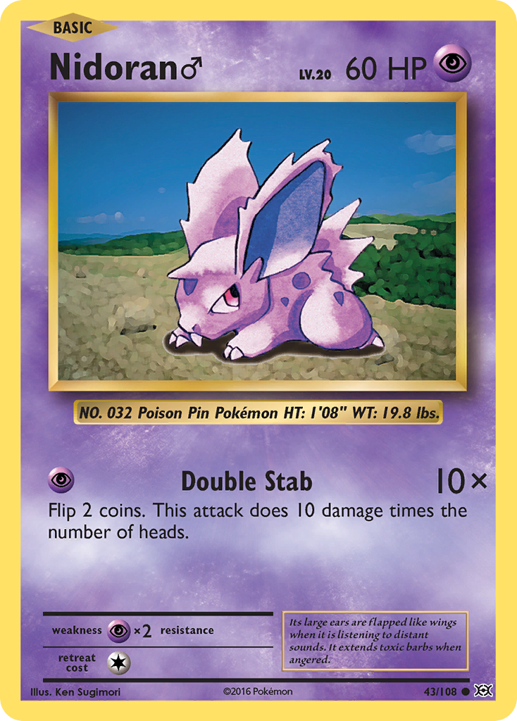 Nidoran (43/108) (Male) [XY: Evolutions] | Exor Games Bridgewater