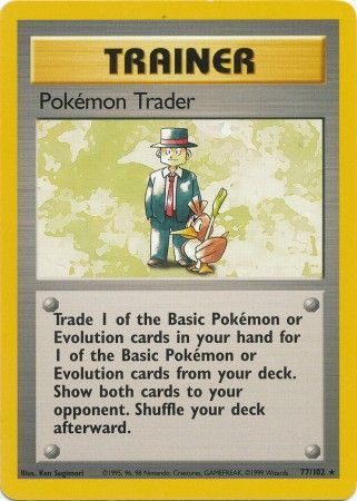 Pokemon Trader (77/102) [Base Set Unlimited] | Exor Games Bridgewater