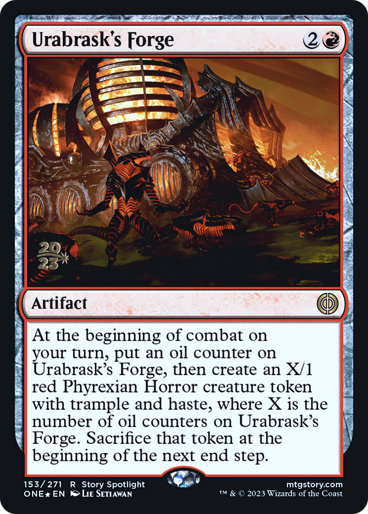 Urabrask's Forge [Phyrexia: All Will Be One Prerelease Promos] | Exor Games Bridgewater