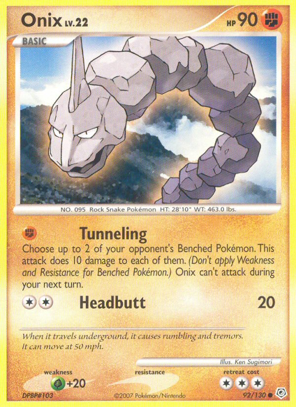 Onix (92/130) [Diamond & Pearl: Base Set] | Exor Games Bridgewater