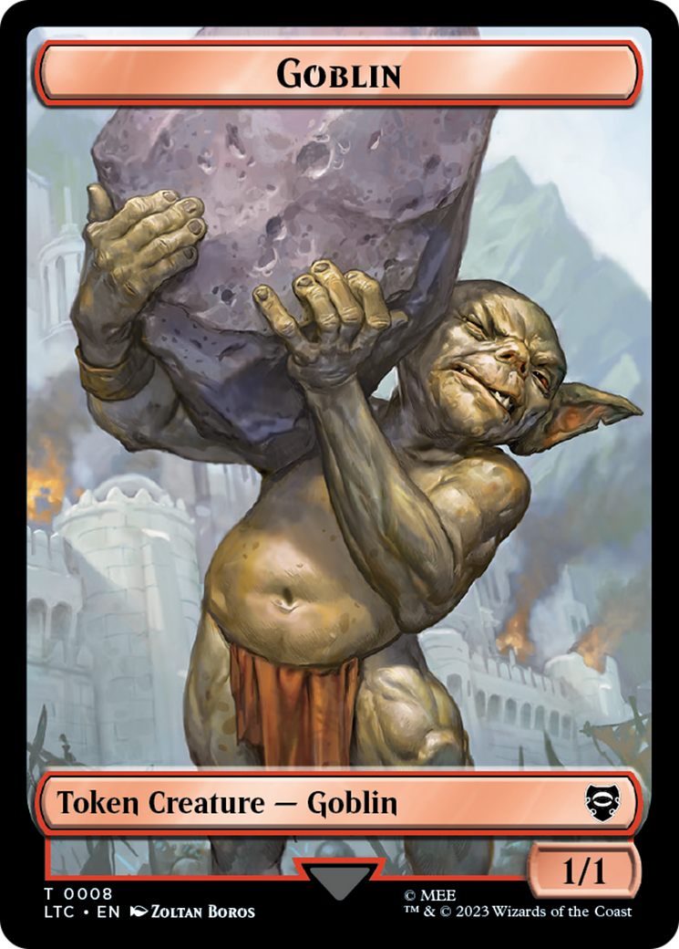 Goblin // Wraith Double-Sided Token [The Lord of the Rings: Tales of Middle-Earth Commander Tokens] | Exor Games Bridgewater