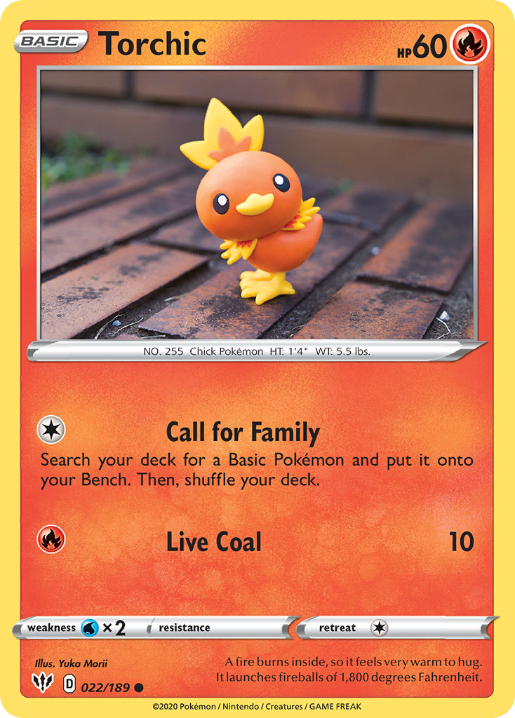 Torchic (022/189) [Sword & Shield: Darkness Ablaze] | Exor Games Bridgewater