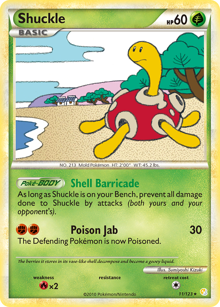 Shuckle (11/123) [HeartGold & SoulSilver: Base Set] | Exor Games Bridgewater