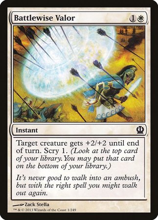 Battlewise Valor [Theros] | Exor Games Bridgewater